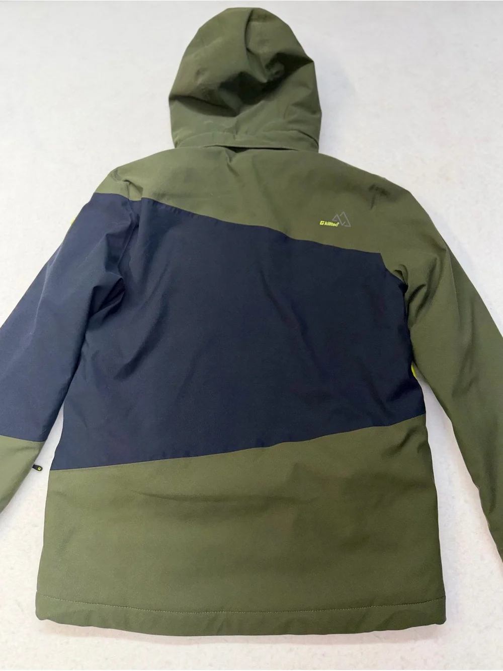 Boy’s Killtec KSW 174 Insulated Jacket- Size Large in Black, Olive & Neon Yellow